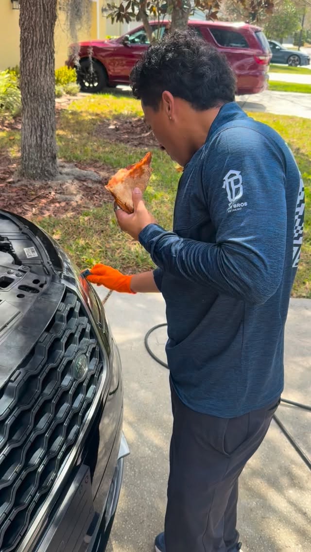 Lunch break while detailing at work